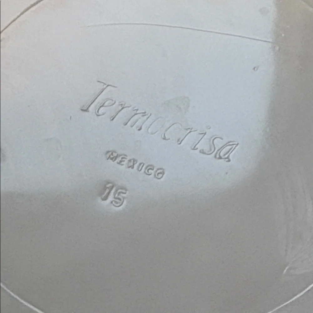 Vintage Termocrisa Milk Glass with Blue Flowers Shallow Casserole Dish